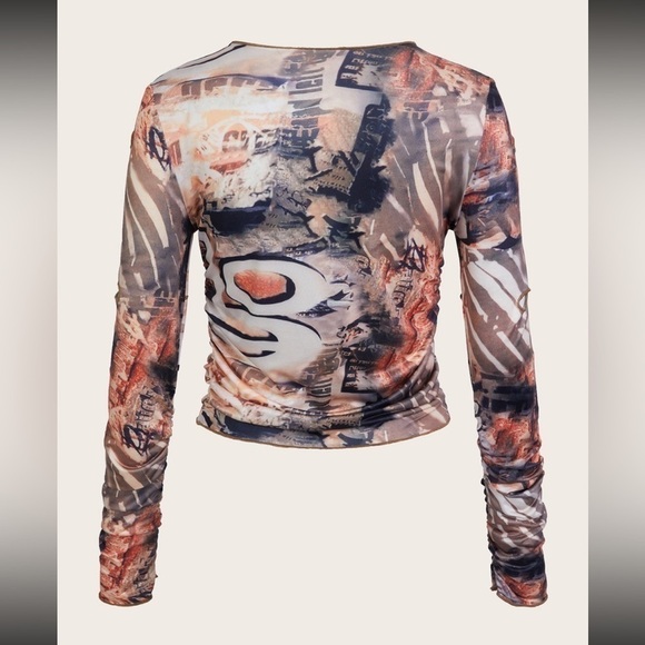 Y2K Long sleeve unique top​​​ - Picture 3 of 8